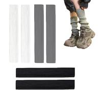 Fizzix 3 Pairs Knitted Ankle Heap Socks for Women -Fashionable Boot Cuff Knee Socks, Mid-calf Stacked socks for Parties -Leg Warmers for Ice Skating, Yoga, Ballet, and Sports