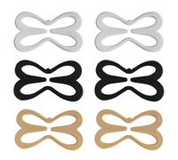 Fizzix 6-Pack Back Bra Clip Set - Non-Slip Bra Strap Clips for Women, Adjustable & Comfortable Strap Holder for Sports Bras, Tank Tops, and Everyday Use