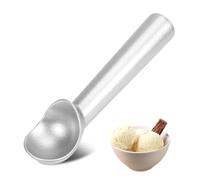 Fizzix Aluminum Ice Cream Scoop, 7-Inch One-Piece Design Non-Stick Cookie Scoop (Silver)