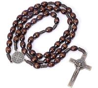 Fizzix Elegant Rosary Beads for Catholic Men - Smooth Prayer Beads with Durable Crucifix | Lightweight, Comfortable for Daily Wear & Meditation
