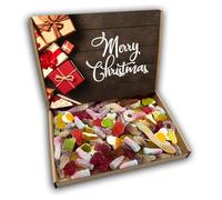 Fizzy and Jelly Sweet Mix Merry Christmas Sweets Gift Box Hamper (Christmas Kraft)