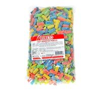 (Fizzy Assorted Pencils VEGAN (16015948)) Peach Rings, Sour Worms Bebeto 2KG Bags Full Range Halal Certified Sweets