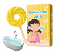 Fizzy Bath Balls For Kids - Lollipop Shape Bathing Product, Bubble Bath Balls, Fun Baths Time Toy, Colorful Effervescent Baths Bombs With Boys Girls Birthday Holiday Playdates Summer Travel Bathroom T