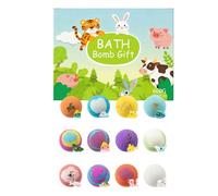 Fizzy Bath Salts Kit, 22.5x5.5x16.2cm, 12 Piece Set, Surprise Play Element, Skin Refreshing Formula, Spa Day Accessory, Bathroom Leisure Use