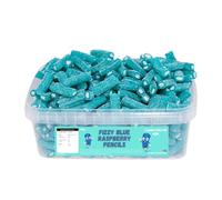 Fizzy Blue Raspberry Pencils - 600g Tub - Pick and Mix Blue Sweets - Bbay Shower Sweets - Gender Reveal