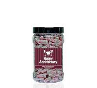 FIZZY CHERRY KOLA BOTTLES 1.2kg Sweet Jar - A Personalised Gift Jar filled with your favourite Retro Sweets! - Happy Anniversary