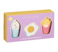 Fizzy Dips Bath Fizzer Set 3pk - Egg- Indulge in Self-Care That is As Satisfying As Your Favourite Takeaway Meal with This Fizzy Dips Bath Fizzer Set