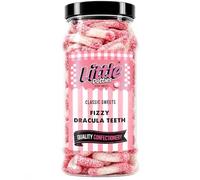 Fizzy Dracula Teeth Retro Sweet Jar 355g | Little Dotties | Chewy Vampire Teeth Candy | Halloween & Party Pick & Mix Gift