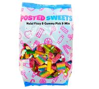 Fizzy & Gummy Halal Pick & Mix Bag 700g Large Classic Retro Candy Selection Pick n Mix - Gift Bag - Perfect Movie Night Hamper, Treats for Kids, Adults, Birthday Gifts