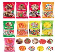 Fizzy & Jelly Candy Sweets Pack 75g -Halal & Gluten Free- Assorted Flavours Colla, Cherries, Peach Rings, Watermelon Slices, Worms & Bananas - Fn (12 Packs, Random Mixed)