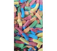 Fizzy Neon Worms Sweets | Long Colourful Worm Treats | Halal | 2.5kg