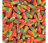 Fizzy Rainbow Bites - Sour Sugar-Coated Fruit and Cream Flavour Sweets (250g)