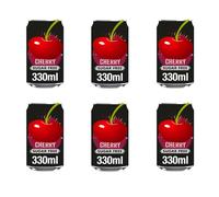 Fizzy Soft Drink Cans 330ml - Assorted Sugar Free Flavours - Refreshing Carbonated Beverage Pack - Tng (6, Cherry)