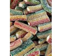Fizzy Sour Rainbow Pencil Bites - Cream Filled Sweets - 1kg Bag - Rainbow Sweets - Vegan