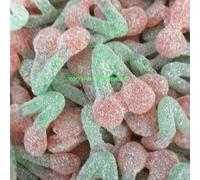 Fizzy Sour Twin Cherries Sweets Halal Tangy Treats (200g)