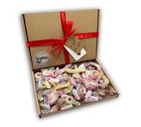 Fizzy Sweet Mix Sweets Gift Box Hamper For Any Occasion (Kraft Box, Red Ribbon)