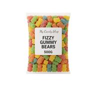 Fizzy Sweets Gummy Bears 500g - Sour Sweets Mix | Tangy Jelly Candy for Kids & Adults | Great for Movie Nights, Snack Time, or Sweet Cravings