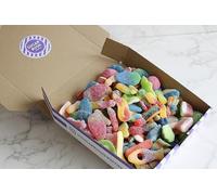 Fizzy Sweets Online - Sugar Rush Sweeties Mixed Fizzy Sweet Box, 25+ Varieties, Assorted Flavours, Tangy & Sweet, 700g - 2kg (700g box)