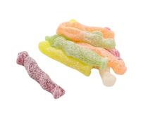 Fizzy Vegan Meerkats Jelly Sweets Fruity Chewy Candy Colourful Sugar Coated Gummy Style Plant Based Treats Party Bag Filler Sharing Bulk Pack (200g)