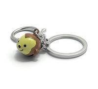 FizzyButton Gifts Animal Jingle Bell Keyring Key Ring and Lobster Clasp with Metal Bell Charm (Monkey)