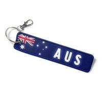 FizzyButton Gifts Australia Australian Flag Keyring Key Ring Luggage Tag with Lobster Clasp