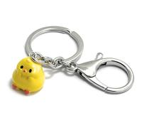 FizzyButton Gifts Baby Chick Keyring Key Ring and Lobster Clasp with Resin Charm