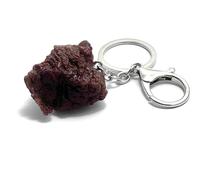 FizzyButton Gifts Beef Chunk Keyring Key Ring and Lobster Clasp with Resin Charm