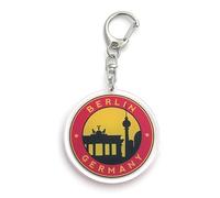 FizzyButton Gifts Berlin Germany Travel Keyring Key Ring with Acrylic Charm