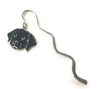 FizzyButton Gifts Black Labrador Dog mini Bookmark with Silver Tone Enamel Charm, in Gift Bag