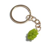 FizzyButton Gifts Bunch of Grapes Keyring Key Ring with Resin Charm and Gold Tone Keychain