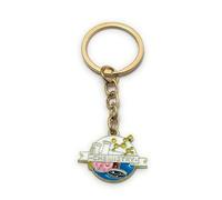 FizzyButton Gifts Chemistry Keyring Key Ring with Enamel Charm and Gold Tone Keychain