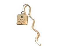 FizzyButton Gifts Cocker Spaniel Dog Puppy Stainless Steel Charm mini Bookmark in Gift Bag