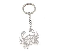 FizzyButton Gifts Crab Keyring Key Ring with Origami Style Stainless Steel Charm