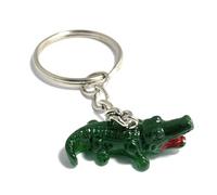 FizzyButton Gifts Crocodile Alligator Resin Charm Keyring Key Ring with Silver Tone Keychain