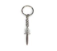 FizzyButton Gifts Dagger Keyring Key Ring with Silver Tone Charm and Silver Tone Keychain