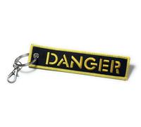 FizzyButton Gifts Danger Keyring Key Ring Luggage Tag with Lobster Clasp