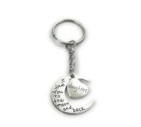 FizzyButton Gifts Daughter I Love You to The Moon and Back Keyring
