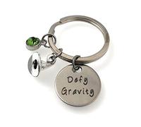 FizzyButton Gifts Defy Gravity Keyring Key Ring with Witch's Hat and Green Rhinestone Charms