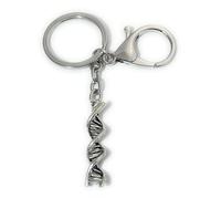 FizzyButton Gifts DNA Keyring Key Ring and Lobster Clasp with Silver Tone Charm