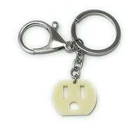 FizzyButton Gifts Electric Plug Socket Keyring Key Ring and Lobster Clasp with Acrylic Charm