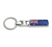 FizzyButton Gifts Flag Australia Australian Keyring Key Ring with Resin Charm and Silver Tone Keychain