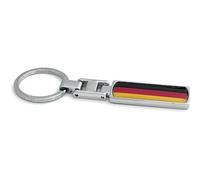 FizzyButton Gifts Flag Germany German Keyring Key Ring with Resin Charm and Silver Tone Keychain