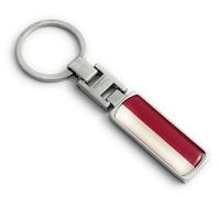 FizzyButton Gifts Flag Poland Polish Keyring Key Ring with Resin Charm and Silver Tone Keychain