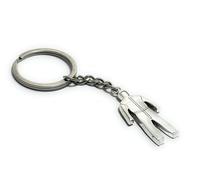 FizzyButton Gifts Forensic Suit Charm Keyring Key Ring with Silver Tone Keychain