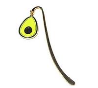 FizzyButton Gifts Gold Tone Mini Bookmark with Enamel Avocado Charm in Gift Bag