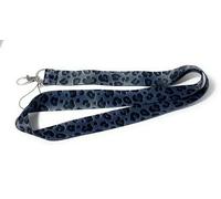 FizzyButton Gifts Grey Leopard Print ID Neck Lanyard with Lobster Clasp