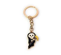 FizzyButton Gifts Grim Reaper Keyring Key Ring with Enamel Charm and Gold Tone Keychain
