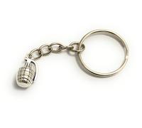 FizzyButton Gifts Hand Grenade Charm Keyring Key Ring with Silver Tone Keychain