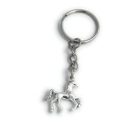 FizzyButton Gifts Horse Pony Keyring Key Ring with Silver Tone Charm and Silver Tone Keychain