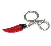FizzyButton Gifts Hot Red Chilli Pepper Keyring Key Ring and Lobster Clasp with Resin Charm